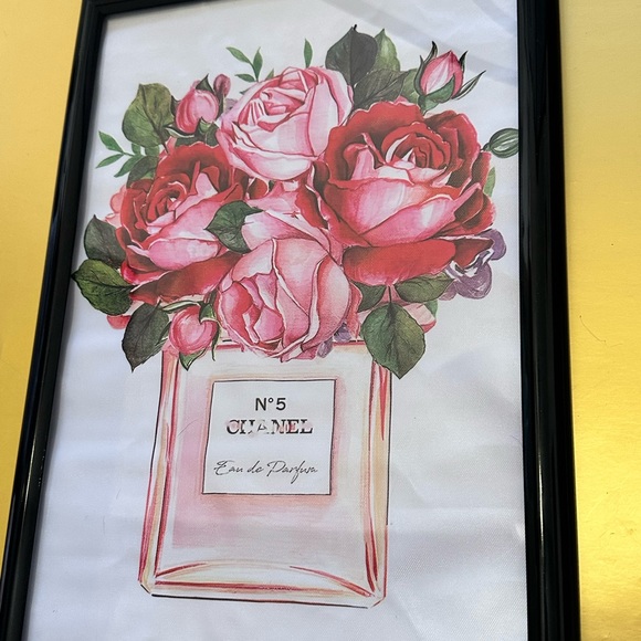 Art Chanel Roses Canva Art Poshmark